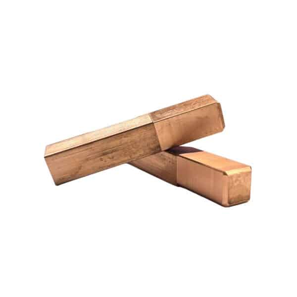 ELECTRODE CUIVRE CARRE CHANFREIN 80x15x15 mm