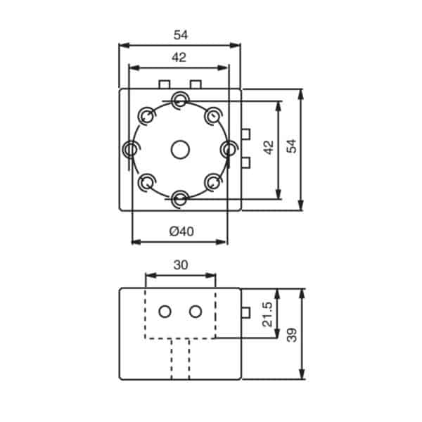 3R-658.4E-S PORTE ELECTRODE 54 x 54 mm (par 8 pcs) réf.73R6584ES – Image 3
