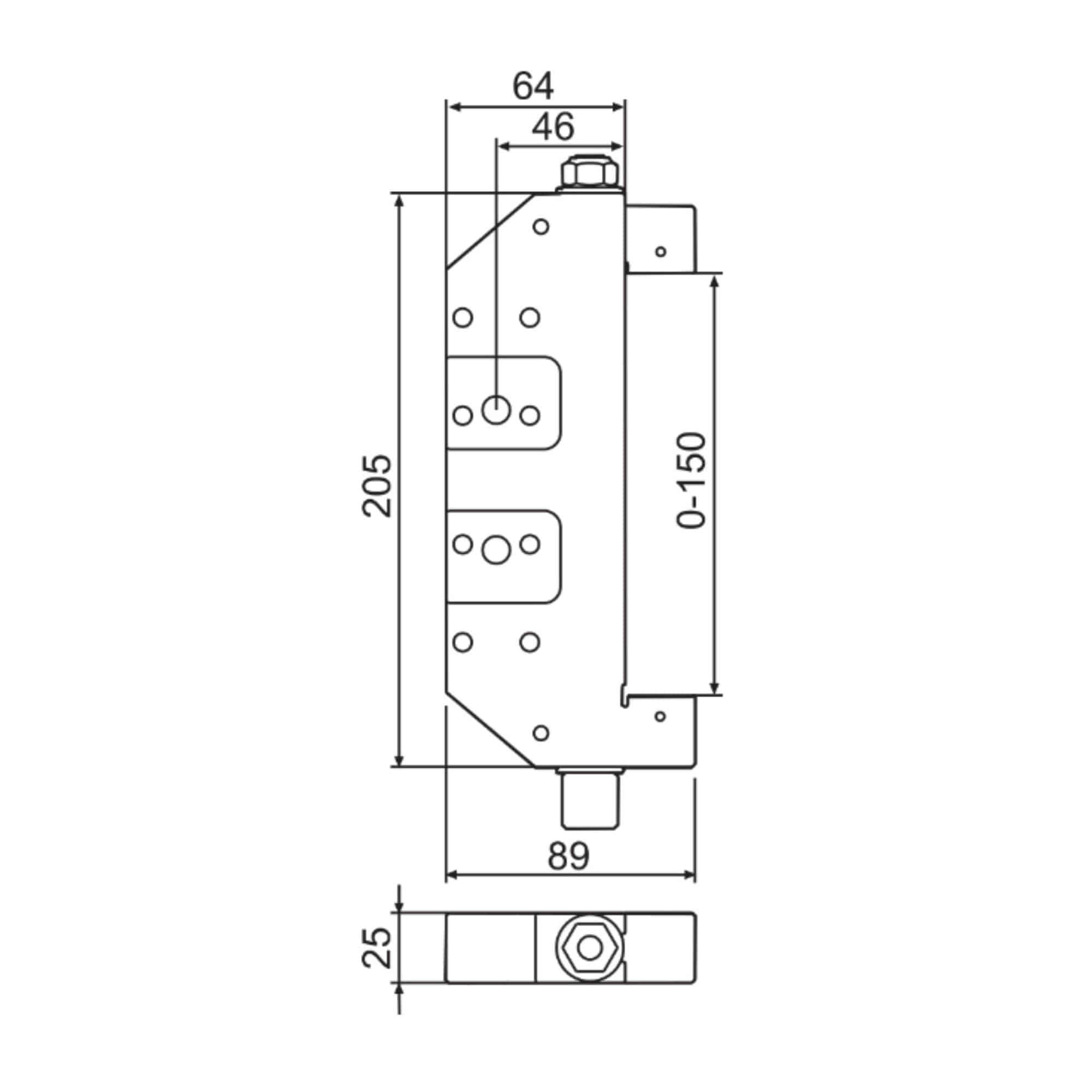 3R SuperVice, solid, Magn, H=25, W=0-150 mm