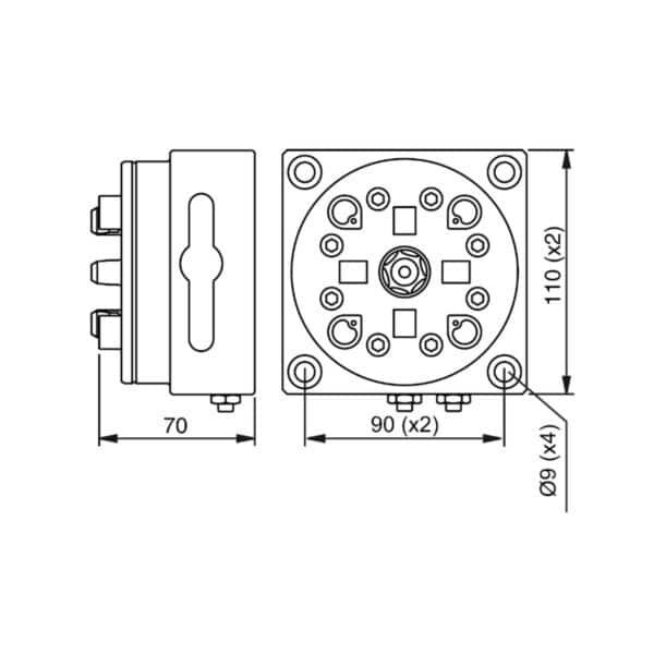 3R-600.10-3 Pneumatic table chuck, Macro – Image 2