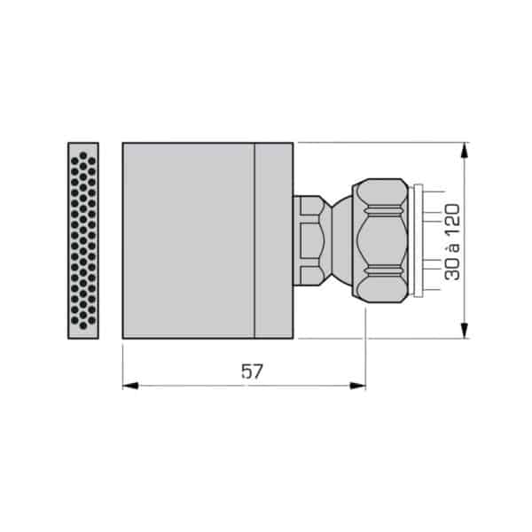 BUSE PLATE 50 MM 3 RANGEES COOLING LINE 1/2 – Image 2