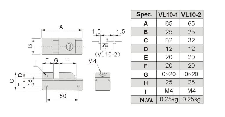 Mini étaux de précison